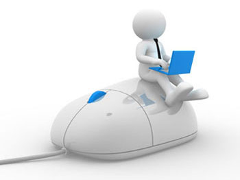 Person using virtual keyboard